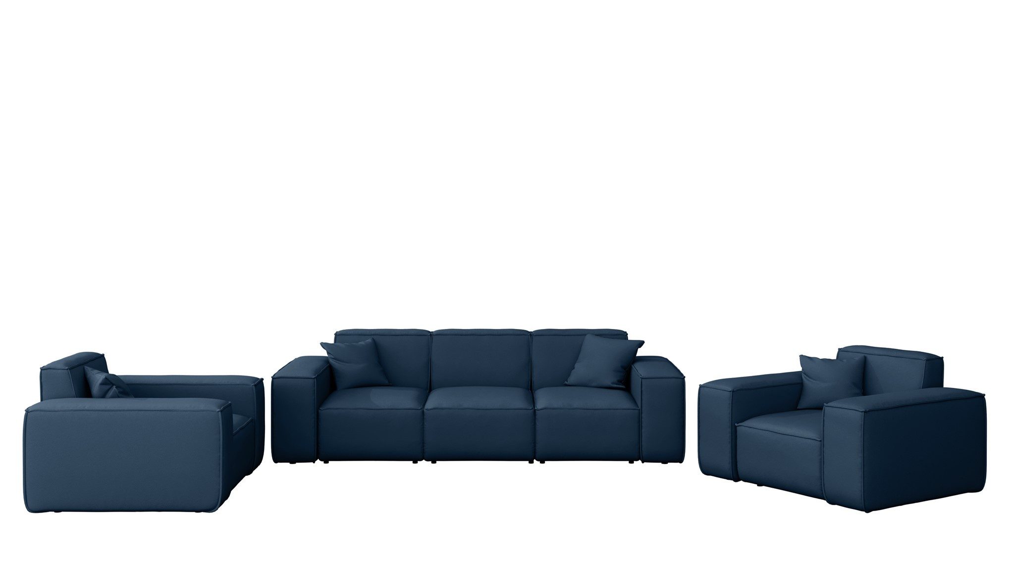 Fun Möbel Gartenlounge-Set Gartenmöbel-Set SUMMER 3-1-1, (Pflegeleichter und wetterfester Bezug, 3-tlg), inkl. 4 Zierkissen