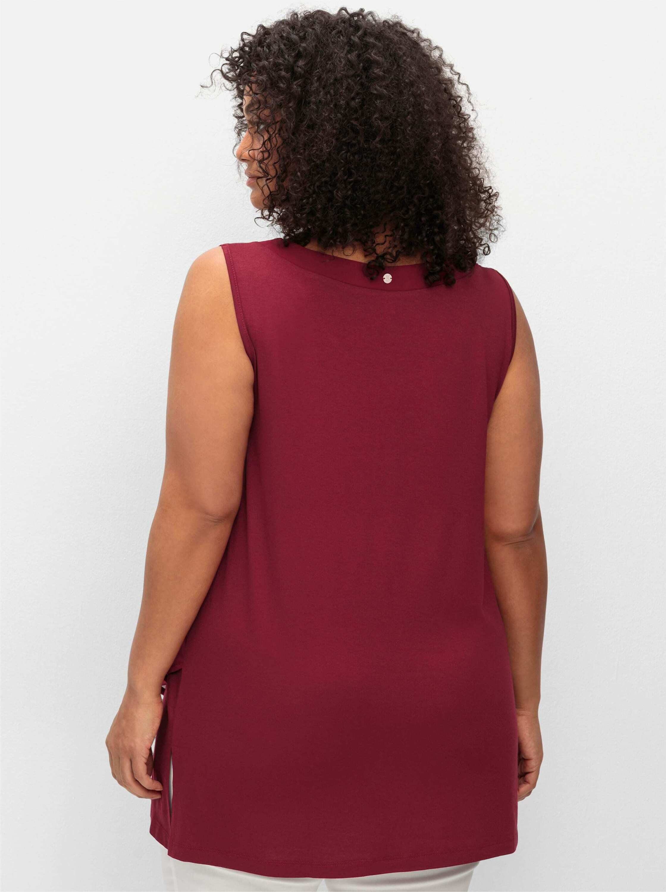 Sheego Shirttop Longtop Ärmellos günstig online kaufen