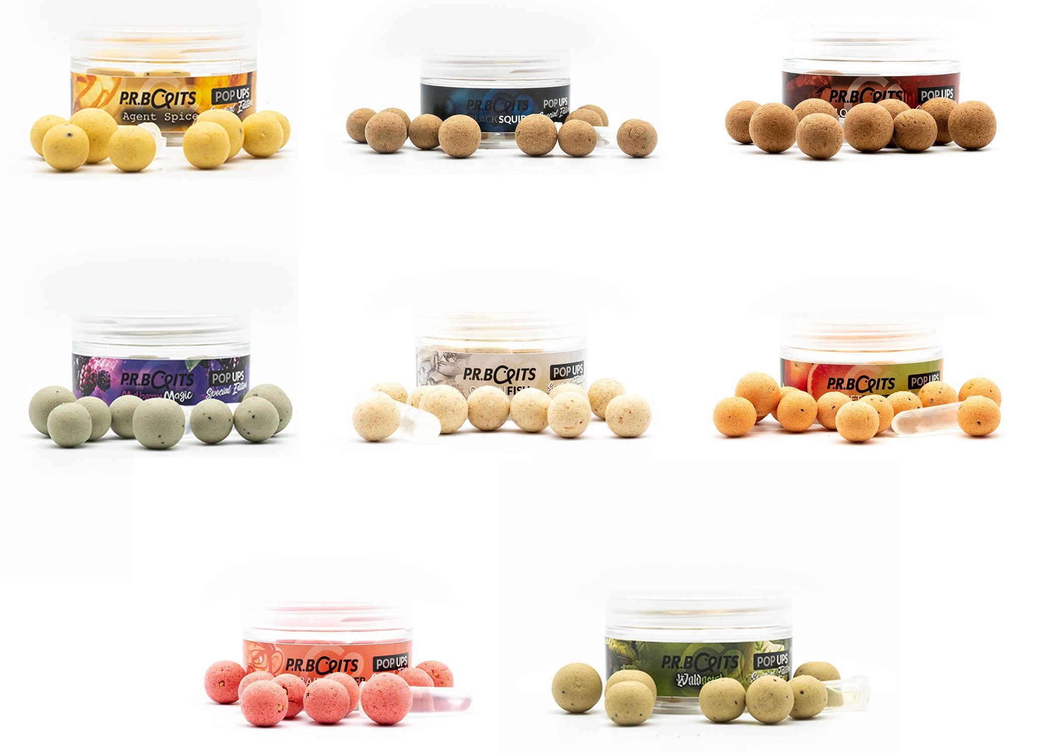 P.R. Baits Kunstköder P.R. Baits Special Edition Pop Ups Boilies - 40g - 14/16mm Karpfen, (Dose), Tolle Farben