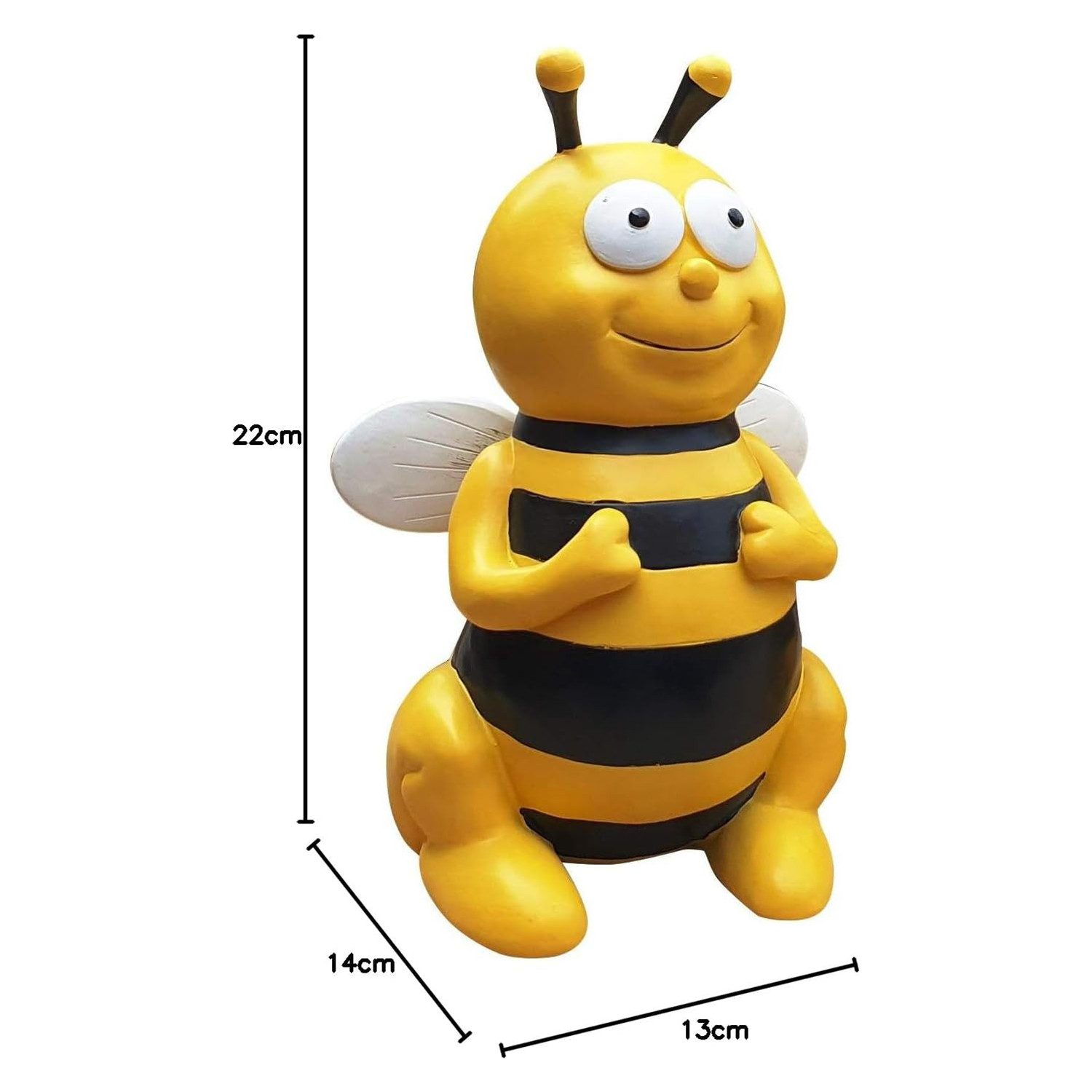 Fachhandel Plus Tierfigur Biene sitzend lustige Deko Tierfigur Gartendeko Bienenfigur (1 St), ein echter Blickfang