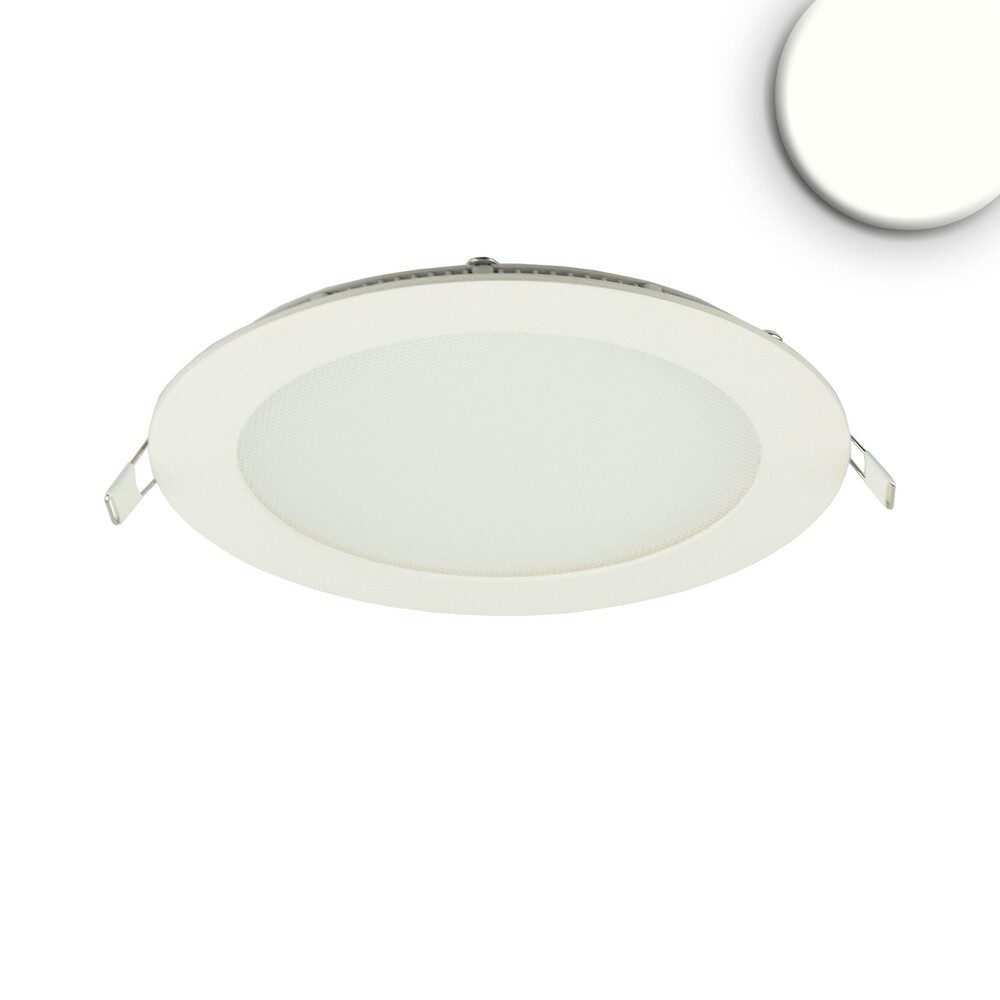 ISOLED Flutlichtstrahler Aludruckguss, weiß, rund, 12W, neutralweiß, 30lm, IP42, ø173mm, neutralweiß