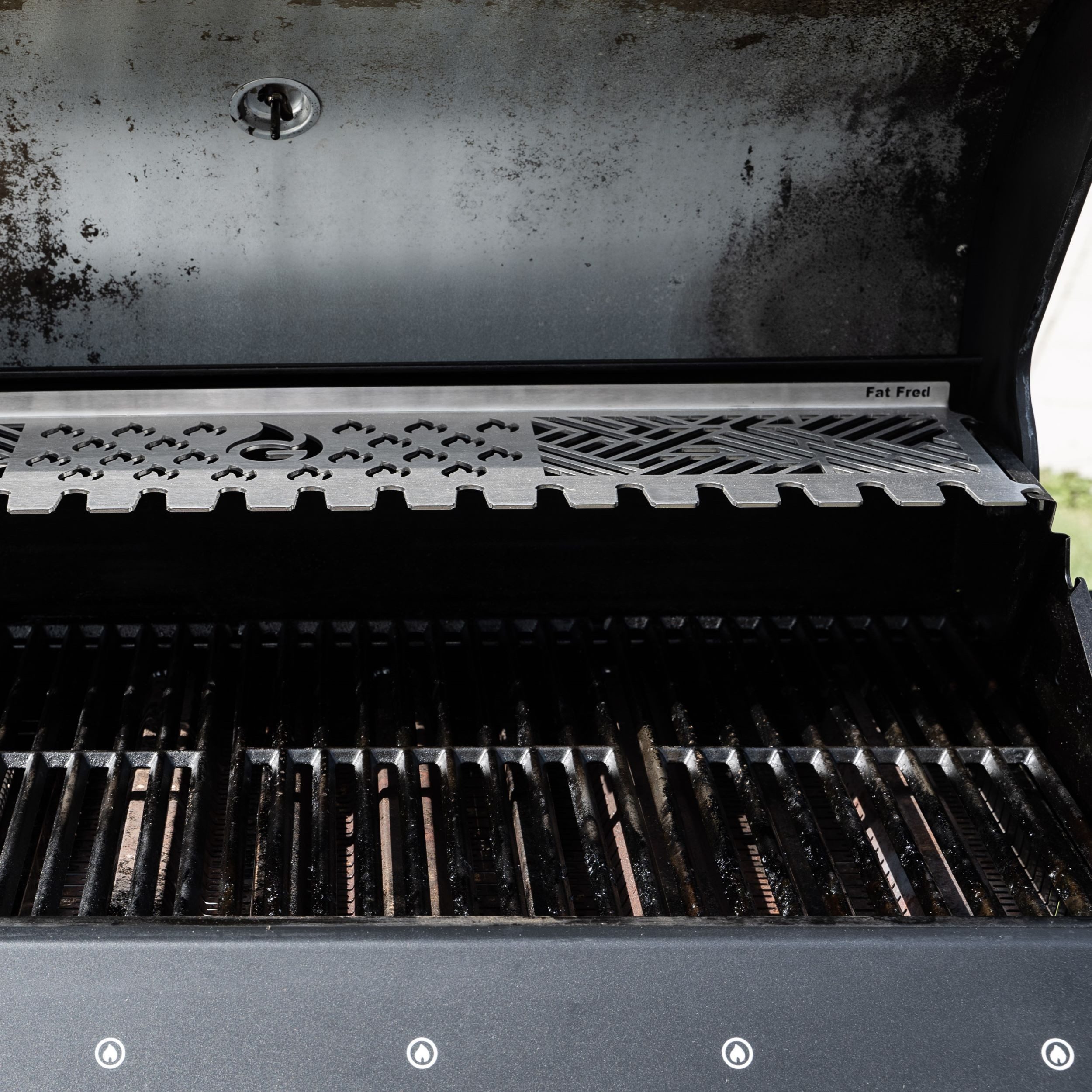 Grillrost.com BBQ Grillrost BBQ Warmhalterost Burnhard Fat Fred, Made in Germany