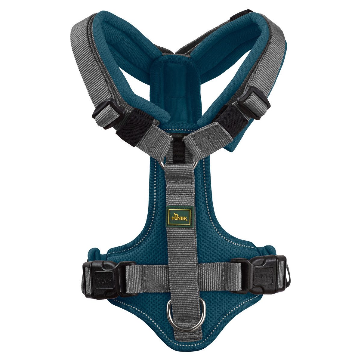 Hunter Tierbedarf Hunde-Geschirr Geschirr Maldon Up mit Griff petrol/grau günstig online kaufen
