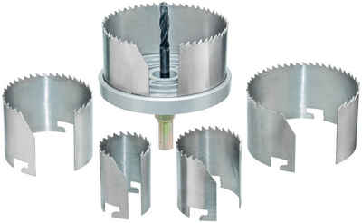 Connex Lochsäge 29-75 mm, Set, für Rohrdurchführungen, Ventilationsinstallationen + Hohllochbohrungen