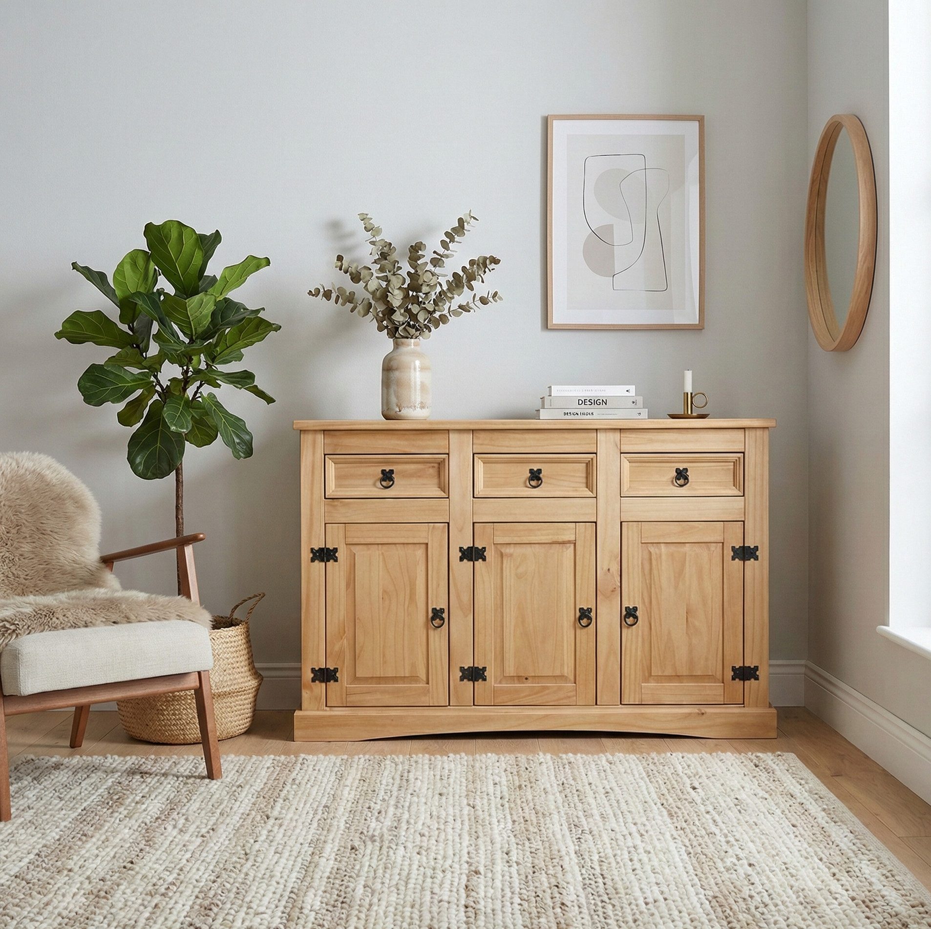 ebuy24 Sideboard New Mexico Sideboard Breite 132 cm, Höhe 84 cm mit