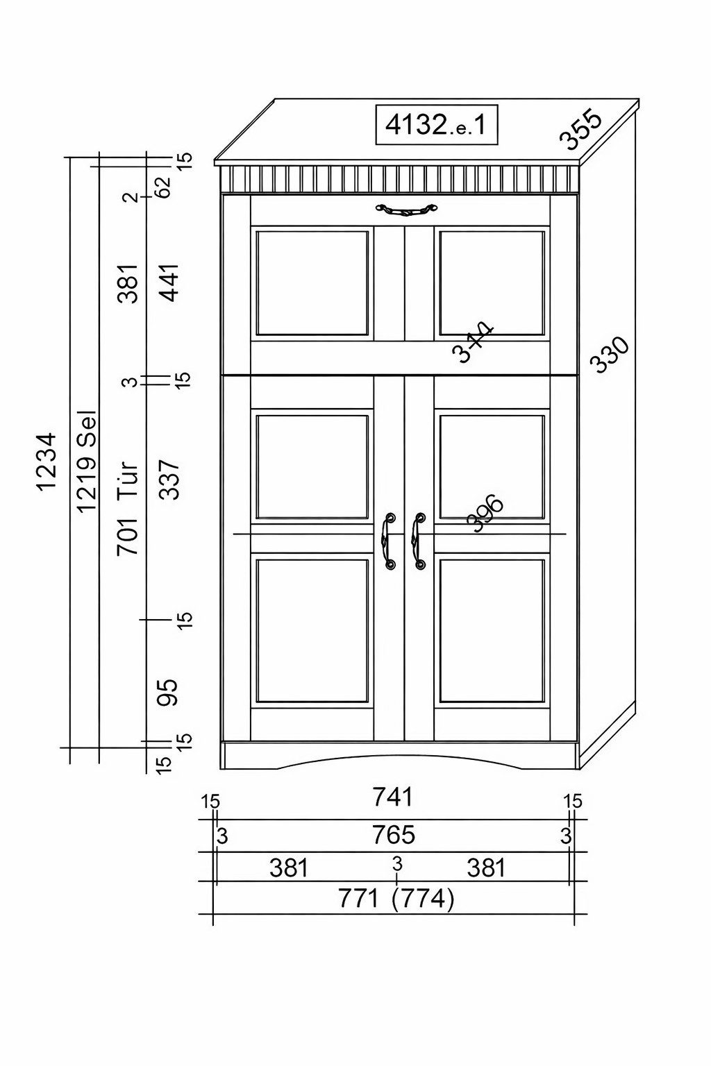 bv-vertrieb Sekretär Sekretär Landhausstil weiß mdf Schreibtisch 78 x 36 x 124 #345