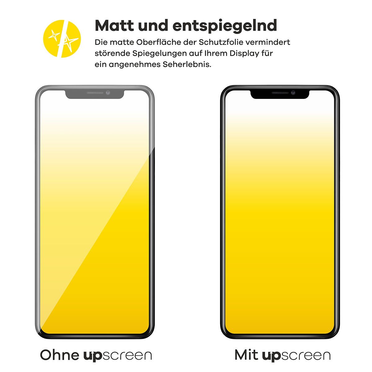 upscreen Displayschutzfolie Schutzfolie für Motorola Moto G73 5G, Displayschutz Schutz Folie Matt Entspiegelungsfolie