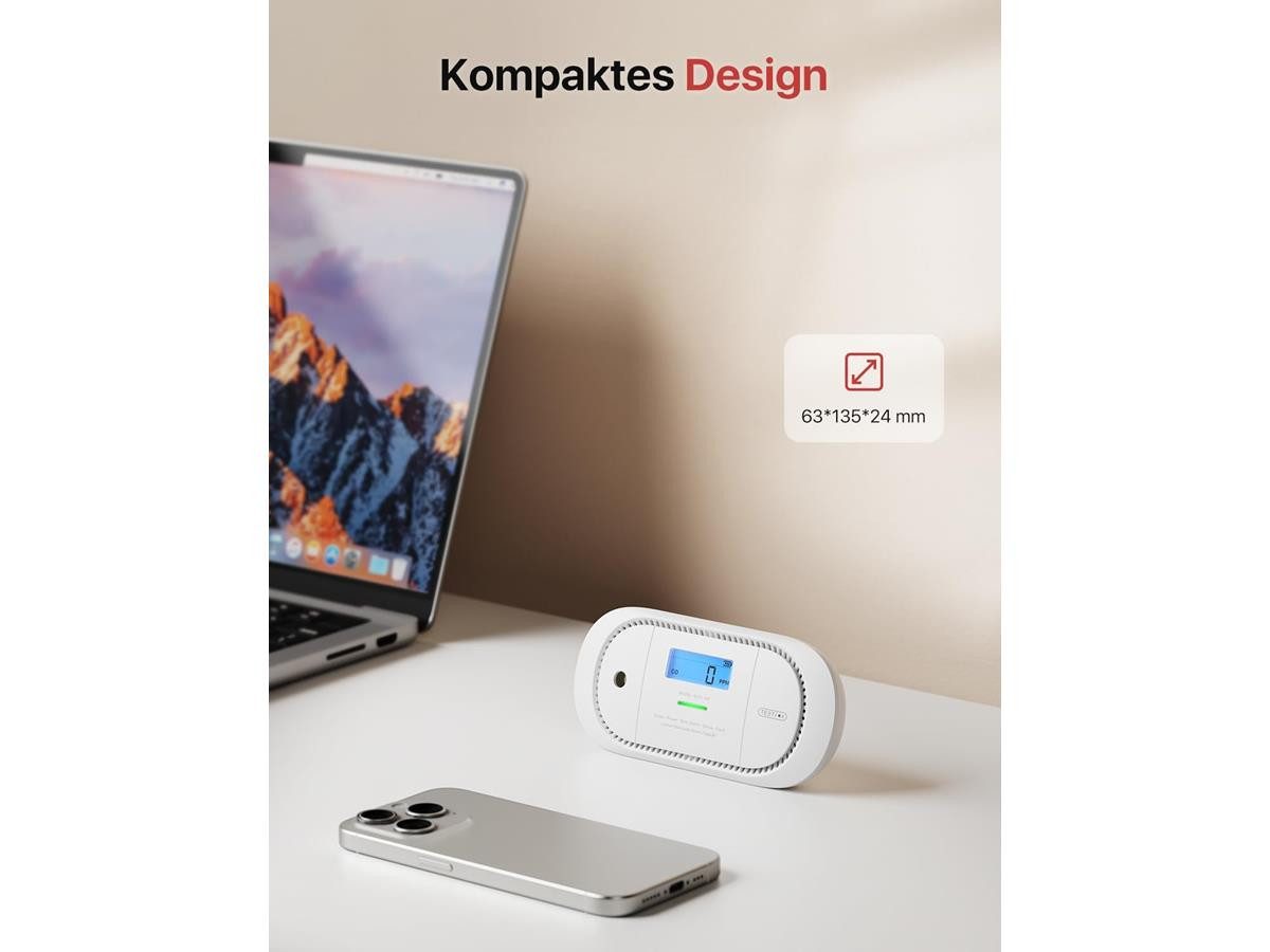 X-SENSE XC01-R CO-Melder (LCD-Display)