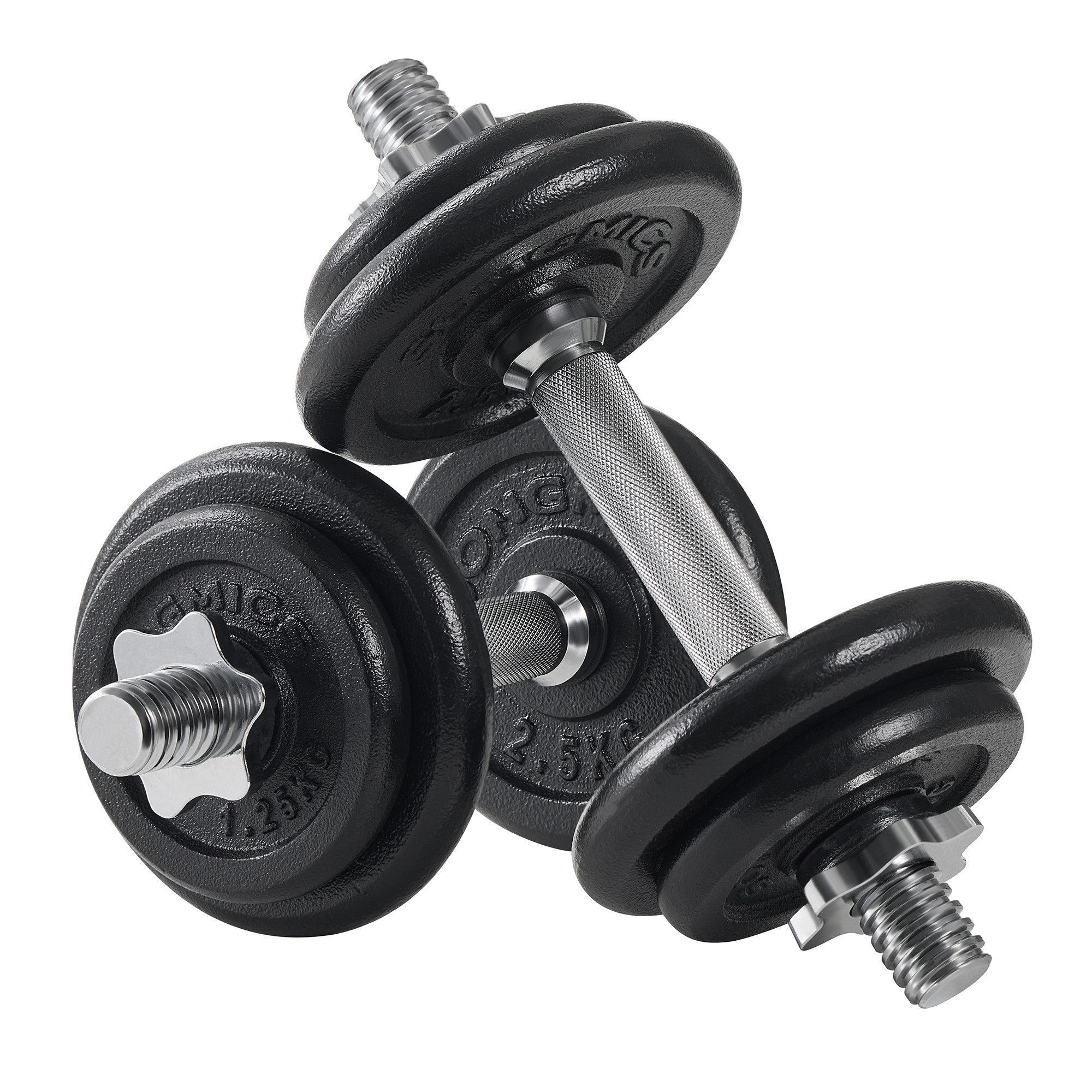 SONGMICS Kurzhantel Hanteln, Hantelset aus Gusseisen, verstellbar 20-40kg, für Workout, Fitnesstraining, Gewichtheben für Zuhause, Fitnessstudio
