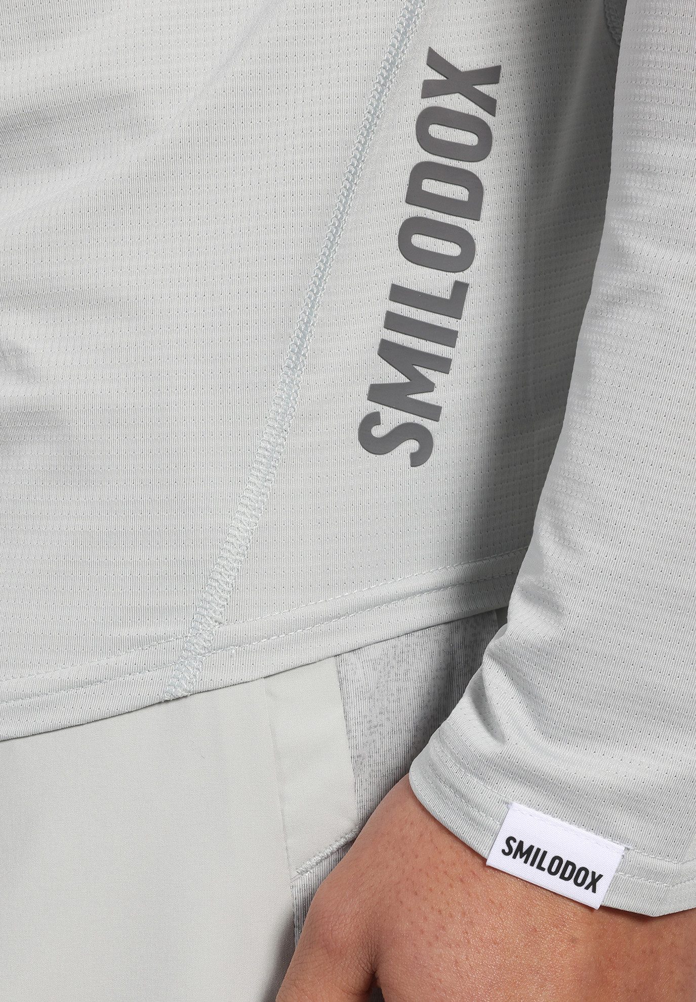 Smilodox Longsleeve Powerfit, Slim Fit Atmungsaktives Langarmshirt Schnelltrocknendes strapazierfähiges Funktionsshirt, Sport Laufen Gym