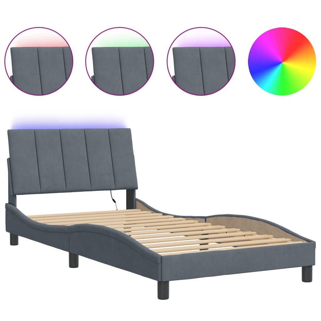 vidaXL Bett Bettgestell mit LED ohne günstig online kaufen
