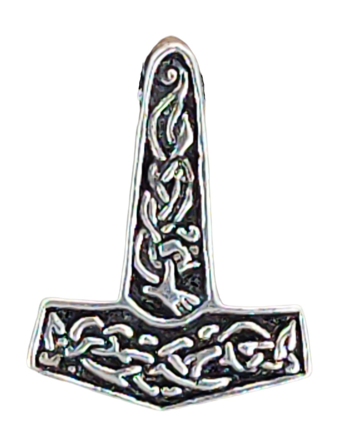 Leather Knoten Hammer Thorhammer Kiss Thor Silber Thorshammer of Kettenanhänger 925