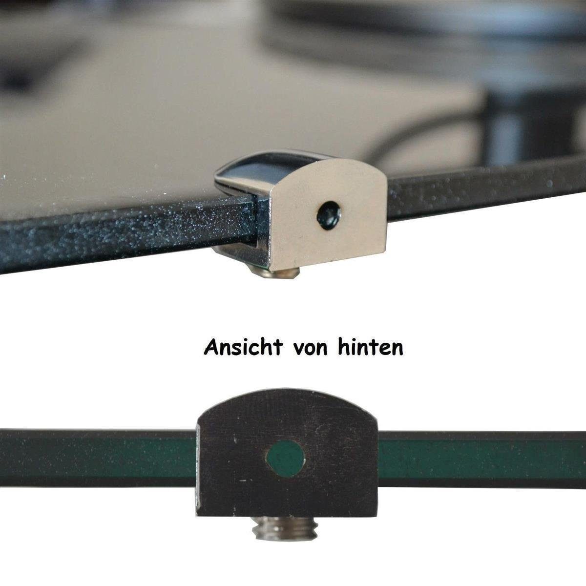 HOOZ Wandregalhalter 4er Set Regalhalter Chrom für Glas & Holzeinlagen, Set günstig online kaufen