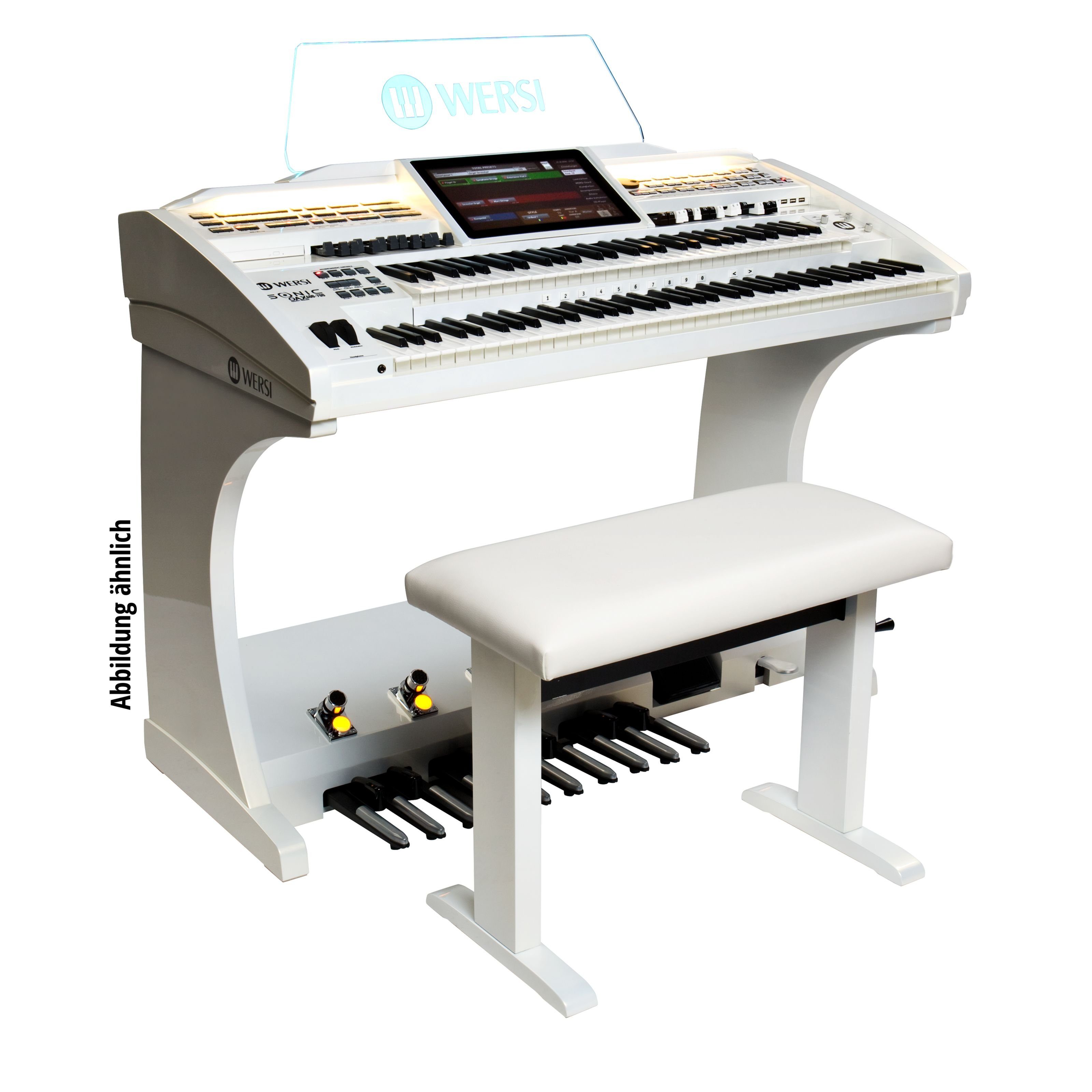 Wersi Orgel (SONIC OAX600LS Elektronische Orgel, Perlmutt Weiß, inklusive Lautsprecher und Sitzbank, Hochwertige Klangqualität, Vielfältige Spielmöglichkeiten), SONIC OAX600LS, Elektronische Orgel, Hochwertige Klangqualität