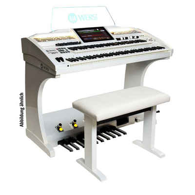 Wersi Digitalpiano, SONIC Orgel OAX600LS Perlmutt Weiß inkl. Lautsprecher und Sitzbank - E