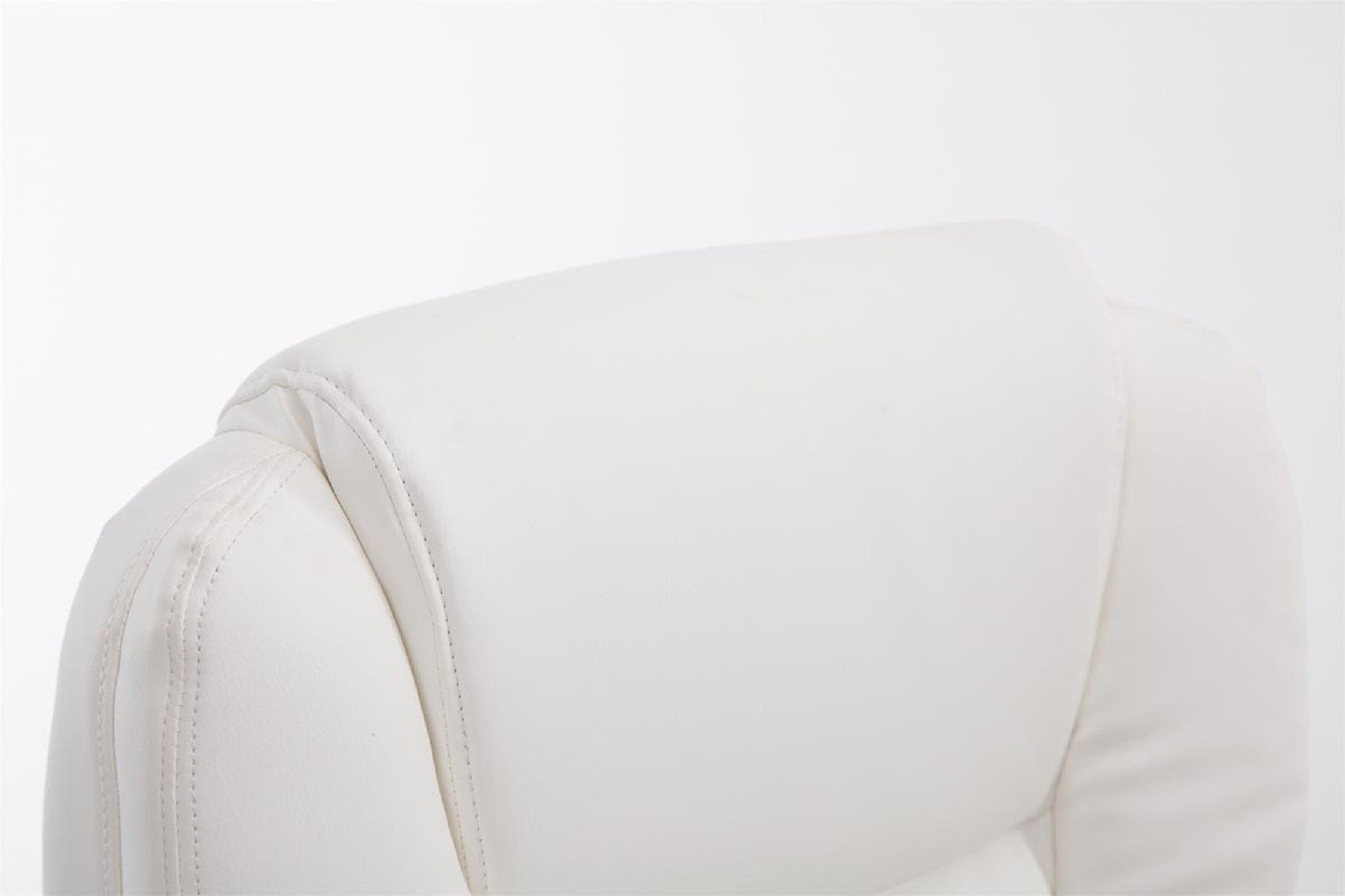 Massagefunktion Metall Kunstleder Chefsessel, - Sitzfläche: weiß höhenverstellbar TPFLiving und XXL), mit Drehstuhl, Pacira-N - 360° (Schreibtischstuhl, chrom Bürostuhl drehbar Bürostuhl Gestell: