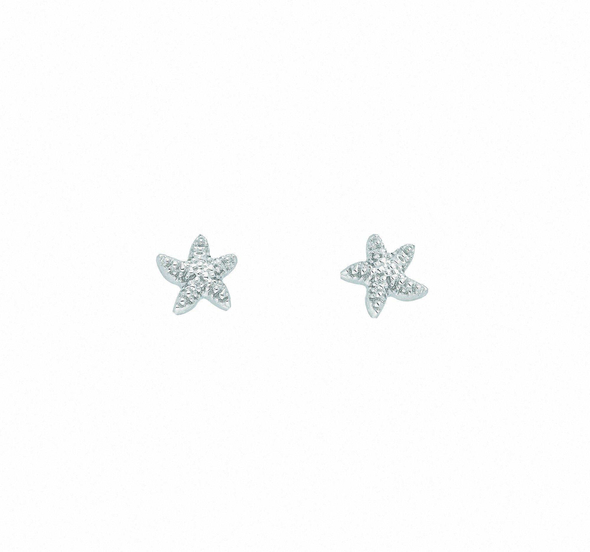 Paar Ohrhänger 1 Paar 925 Silber Ohrringe / Ohrstecker Seestern