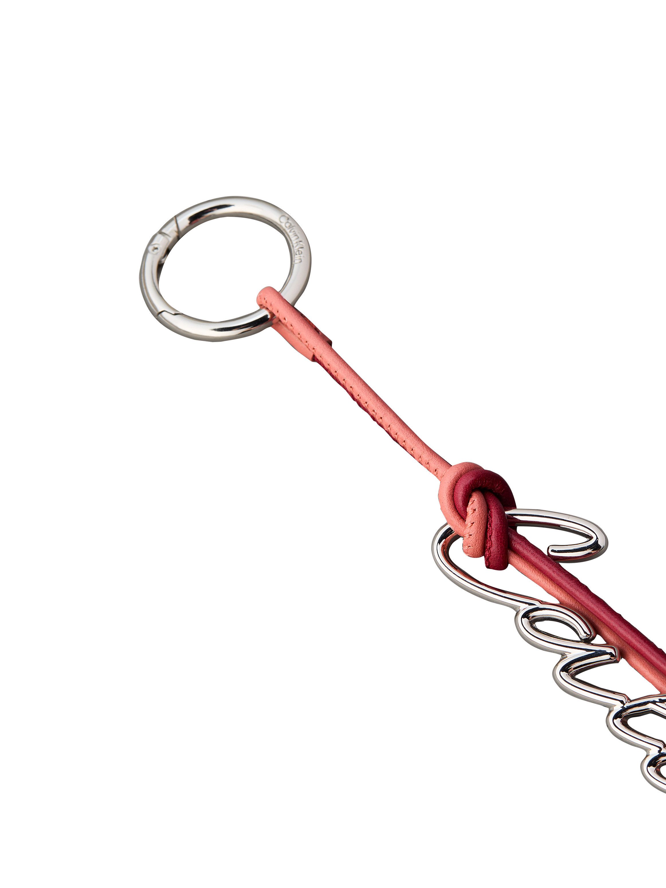 Calvin Klein Schlüsselanhänger KNOTTED SCRIPT HW BAG CHARM, Taschenanhänger, Taschen Charm, Bag Charm mit Metall-Ring