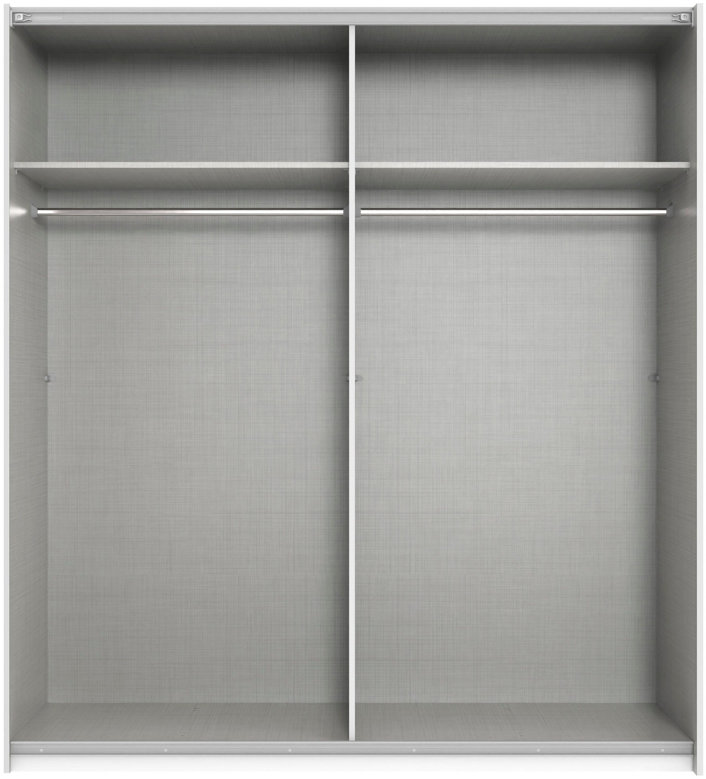 Wimex Kleiderschrank Mugano, B/T/H 135 oder 180/65/198cm, Made in Germany (wähle Deine Ausstattung: Basic oder Premium) 2 Schwebetüren mit oder ohne Spiegel, Metallgriffe