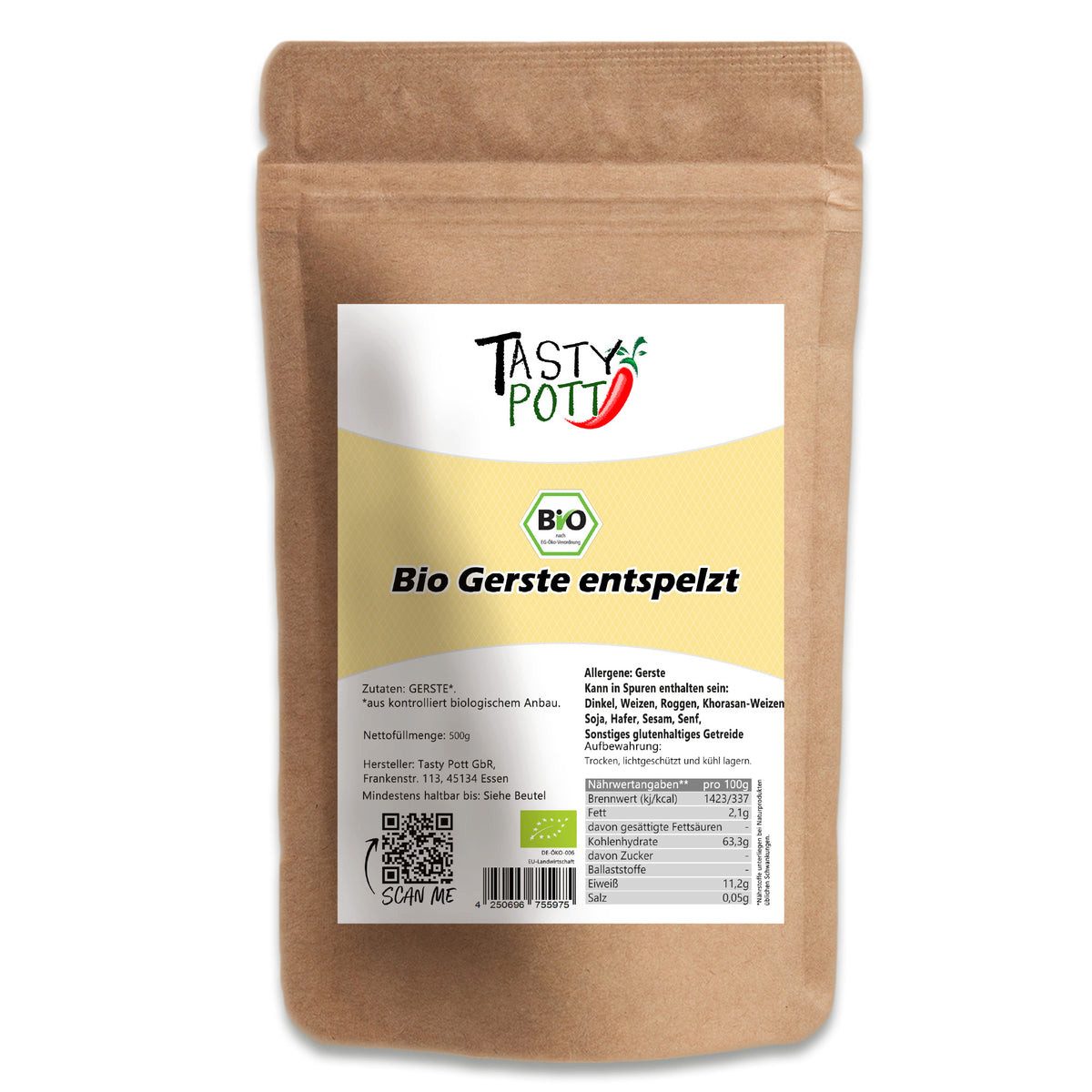 Tasty Getreide Tasty Pott Bio Gerste entspelzt - im Beutel