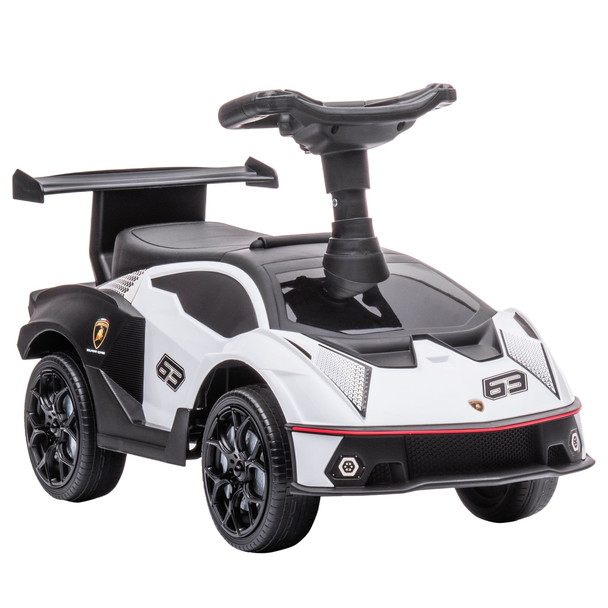AIYAPLAY Elektro-Kinderauto Rutscher Lamborghini-lizenziert, Rutscherauto mit Soundeffekten, Belastbarkeit 25 kg, (1-tlg), 67L x 28B x 38H cm