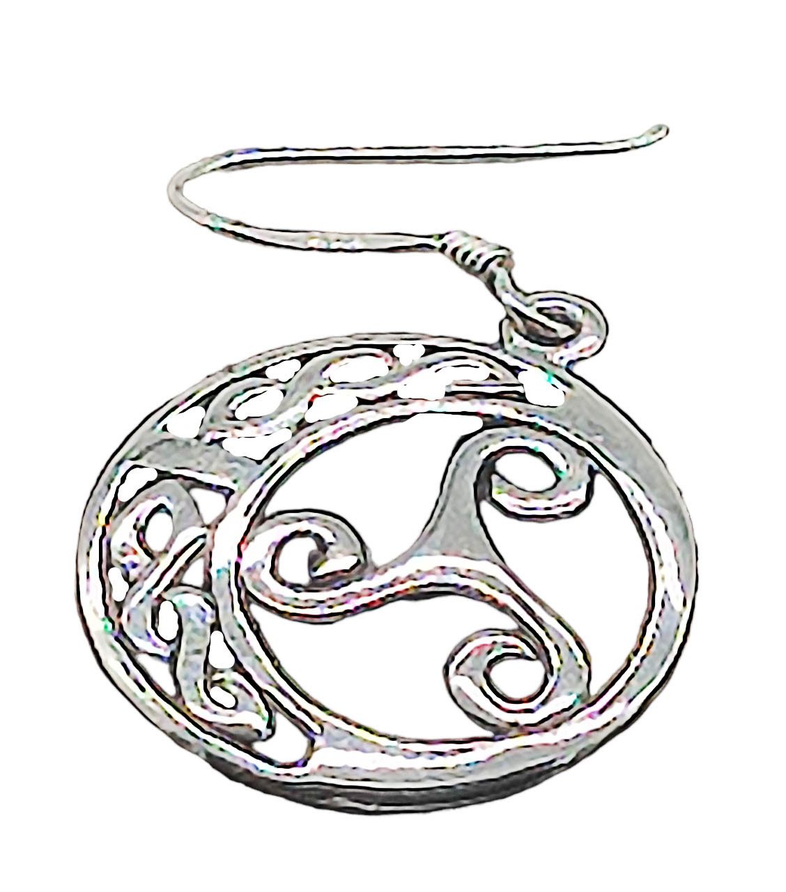 Kiss of Leather Paar Ohrhänger Ohrring Ohrhänger Triskele Ohrringe aus 925 Sterling Silber, OR-26