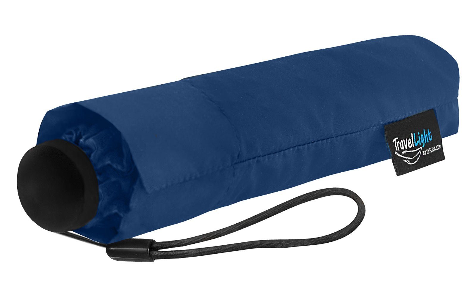 Gramm Leichtgewicht ohne 105 dabei TravelLight blau Mini-Schirm, dieses immer ist Impliva belasten extrem Taschenregenschirm leichter zu