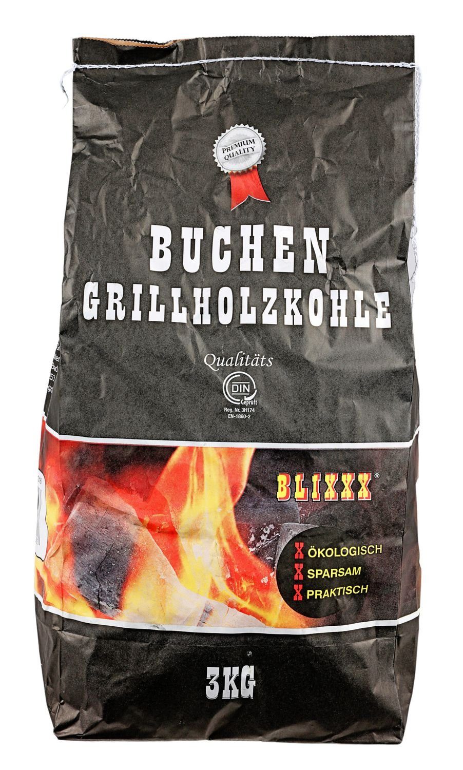 BURI Grillanzünder Grillholzkohle 2x 3kg Qualität Holzkohle Premium Grillkohle Deutschlan