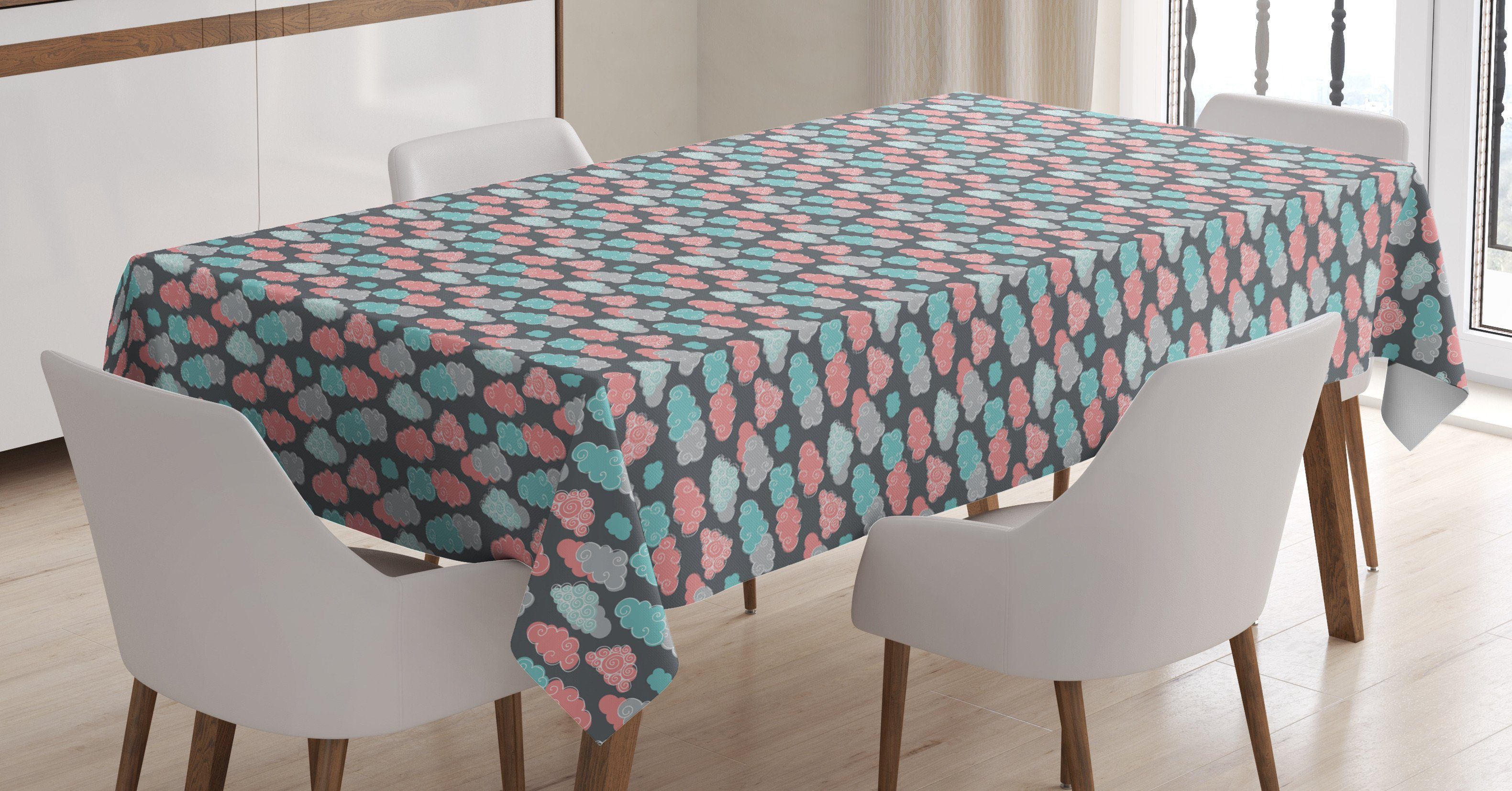 Abakuhaus Tischdecke geeignet Außen Waschbar den Farbfest Für abstrakte Wolke Wolke Bereich Farben, Klare
