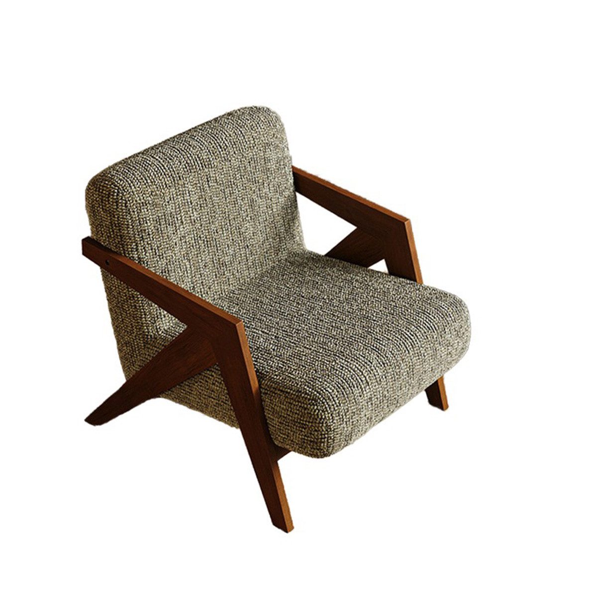 Divit Deko-Wandregal Loungesessel LS27 # Wohnzimmer Sessel Holz braun moderner Stil – Bild 2 von 5
