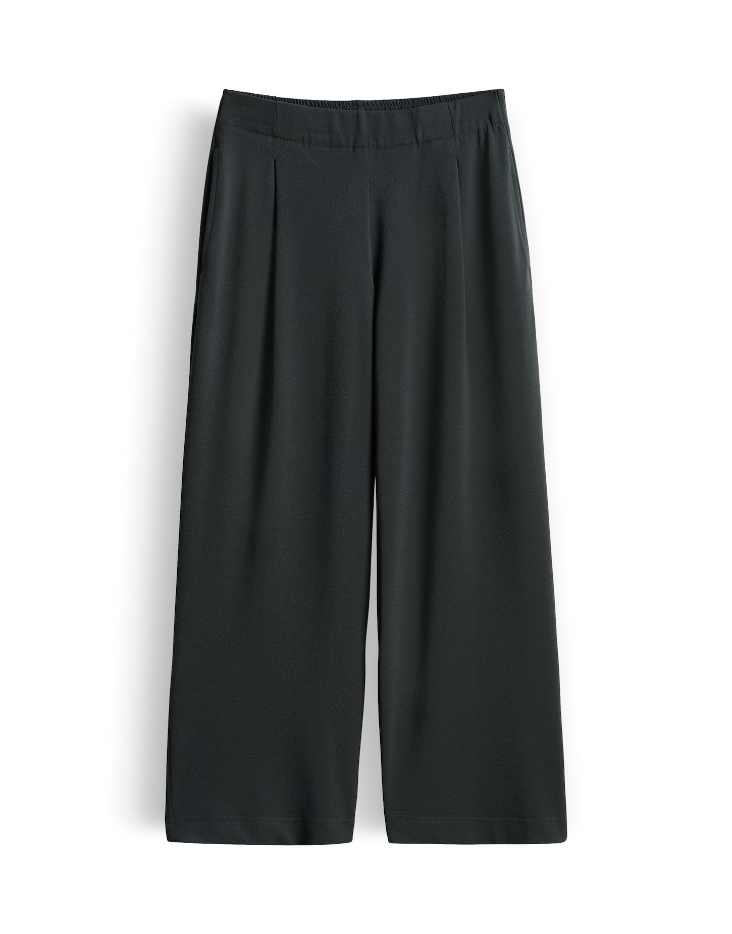 someday Culotte Celasto wide aus Jersey mit Kreppstruktur Mit Bundfalten und elastischem Bund für Komfort