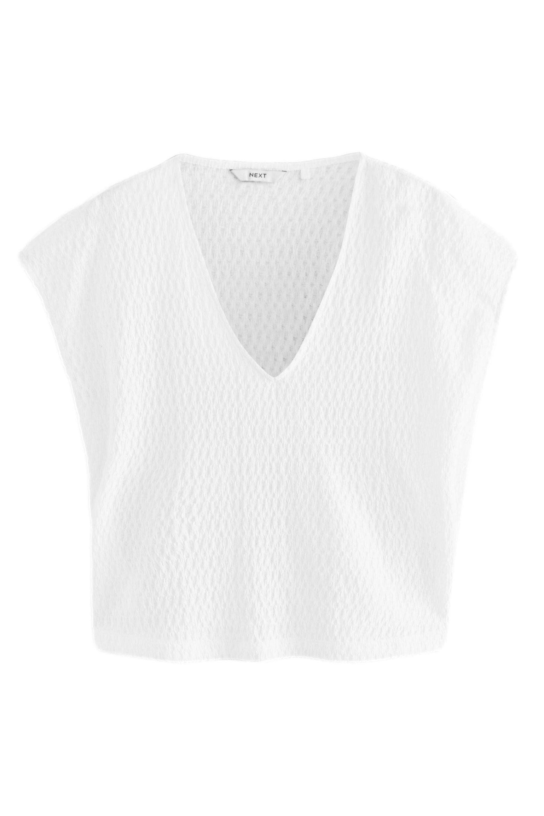 Next V-Shirt Strukturiertes T-Shirt mit V-Ausschnitt (1-tlg) günstig online kaufen