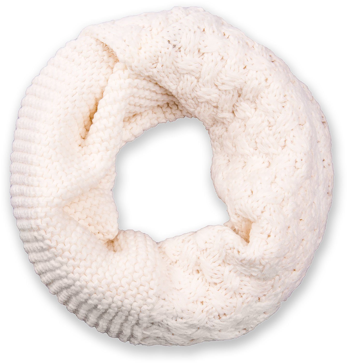 styleBREAKER Strickschal Strick Loop mit Mustermix, günstig online kaufen