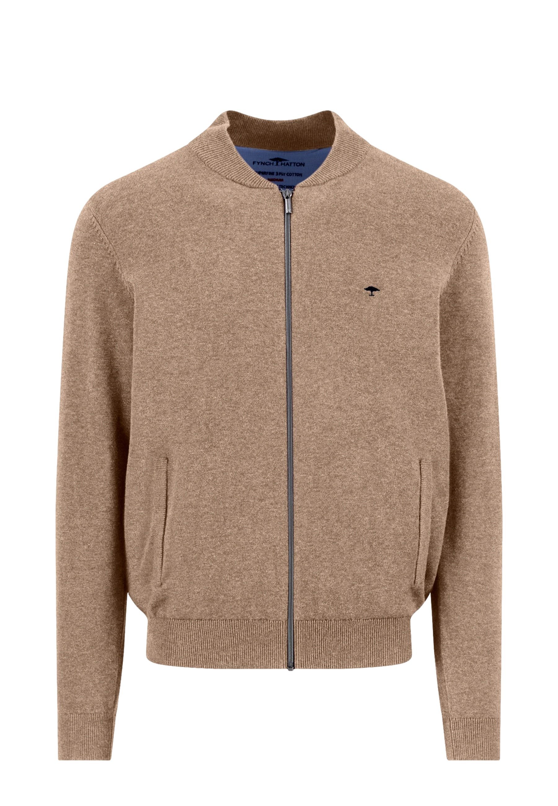FYNCH-HATTON Cardigan Strickjacke College Cardigan Reißverschluss (1-tlg)