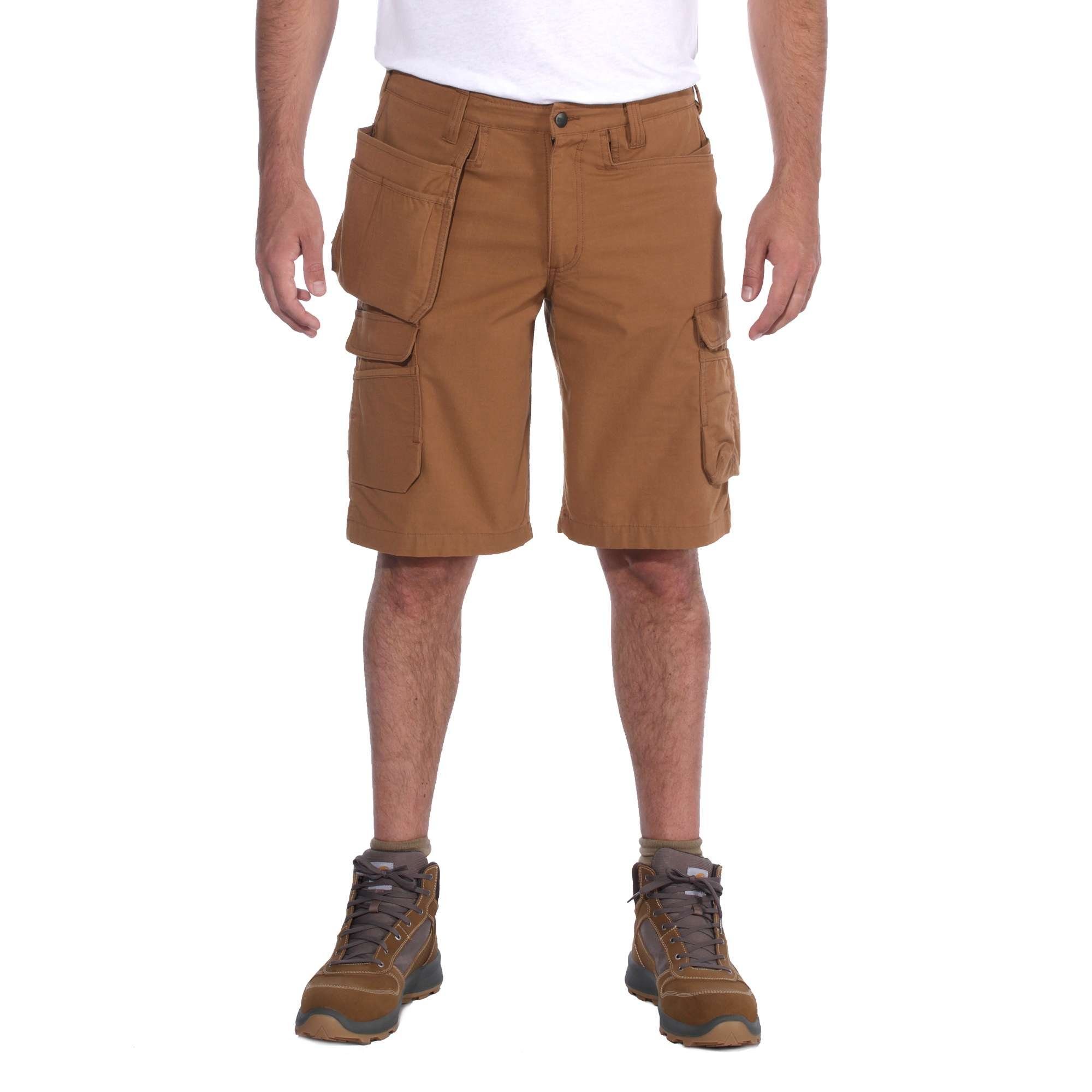 Carhartt Cargoshorts Ripstop Flex Carhartt Flexibles Pocket Multi Work Short Gewebe Ripstop Brown