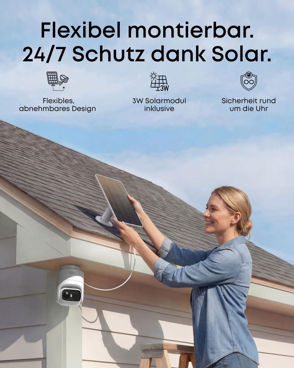 Anker eufy Überwachungskamera C37, kabellose 2K Outdoor-Überwachungskameras mit 360° KI-Tracking (4-tlg) – Bild 4 von 5