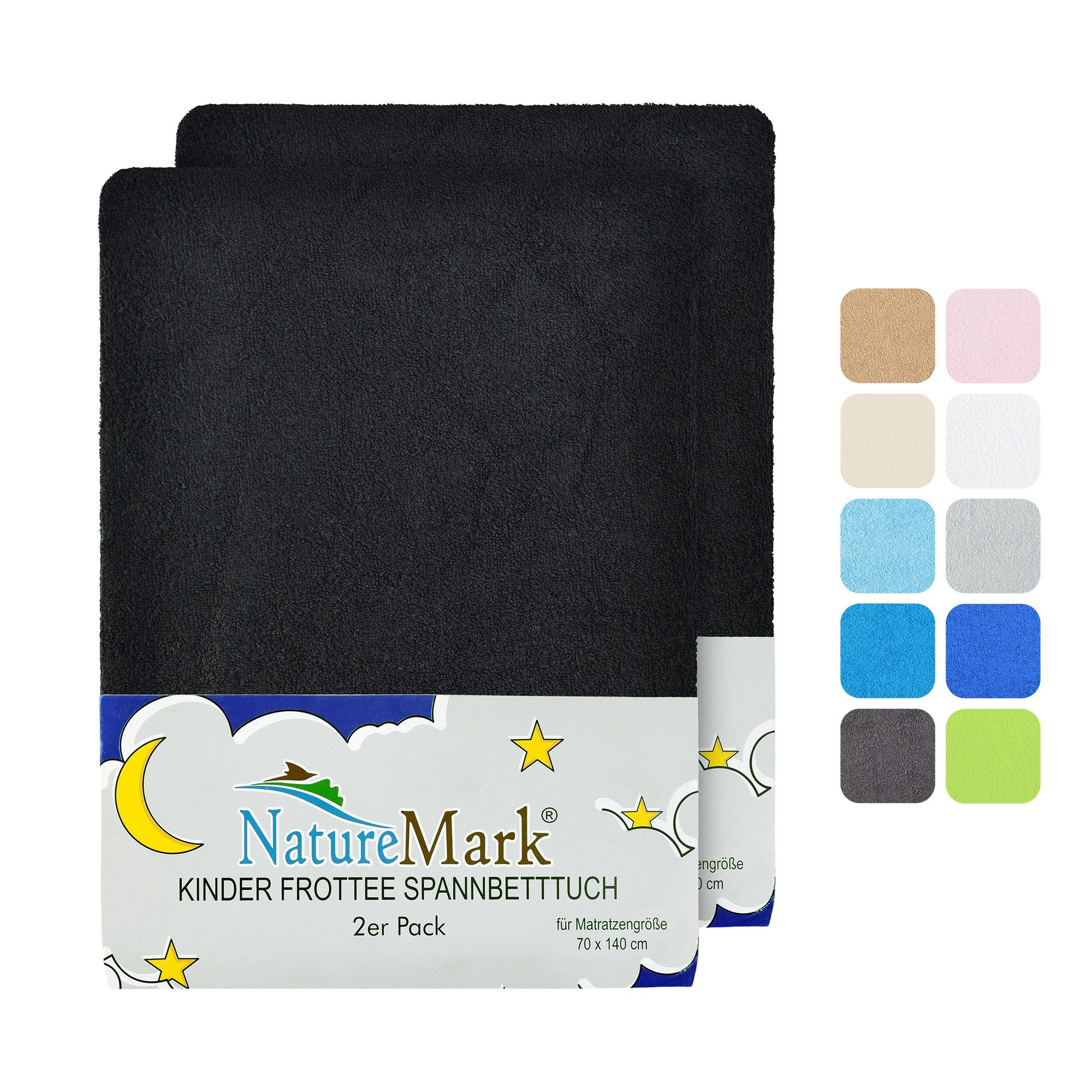NatureMark Spannbettlaken Frottee Spannbettlaken, 80% Baumwolle günstig online kaufen