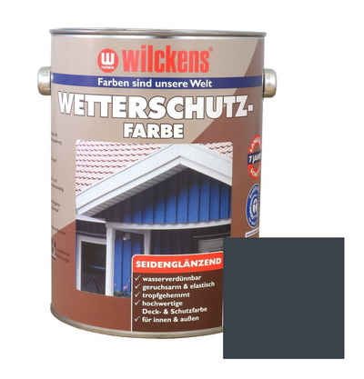 Wilckens Farben Fassadenfarbe, Wetterschutzfarbe Anthrazitgrau 2,5 L