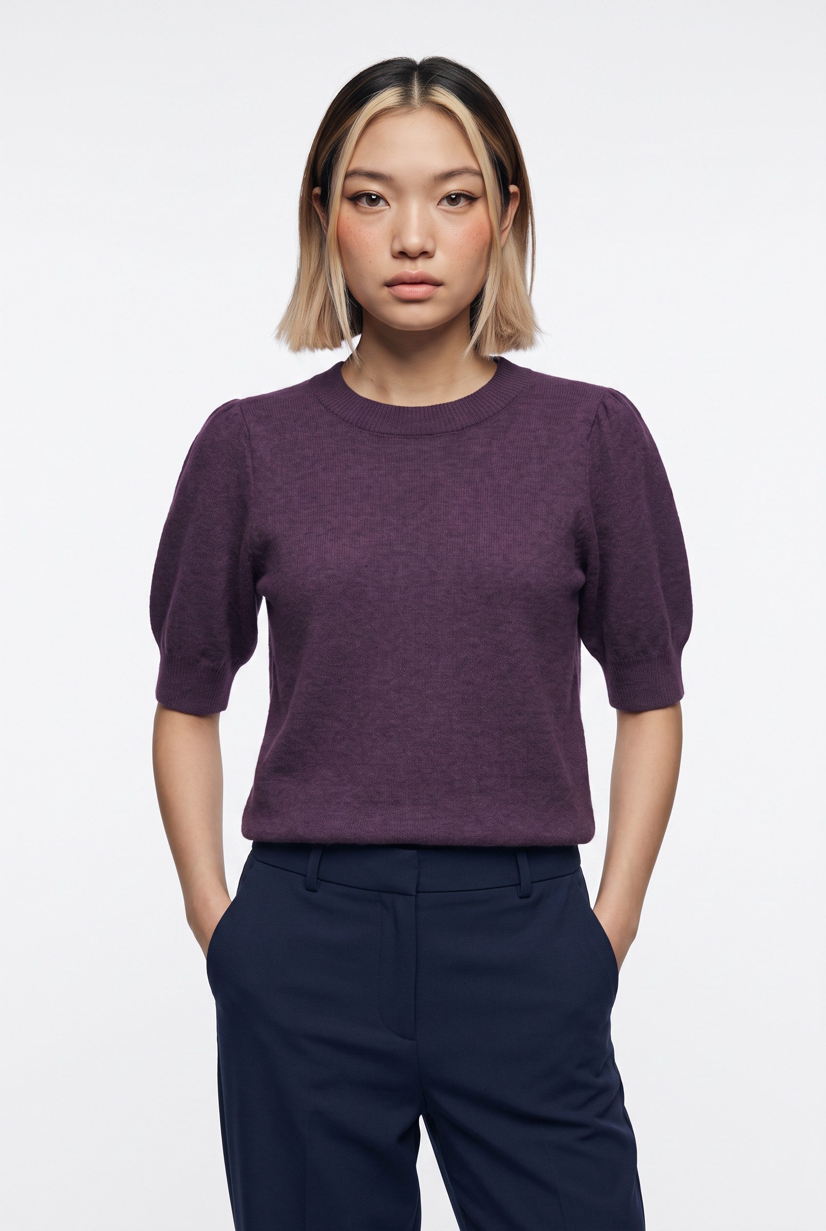 ONLY Strickpullover ONLRICA LIFE 2/4 PULLOVER KNT NOOS Materialmix, regular fit