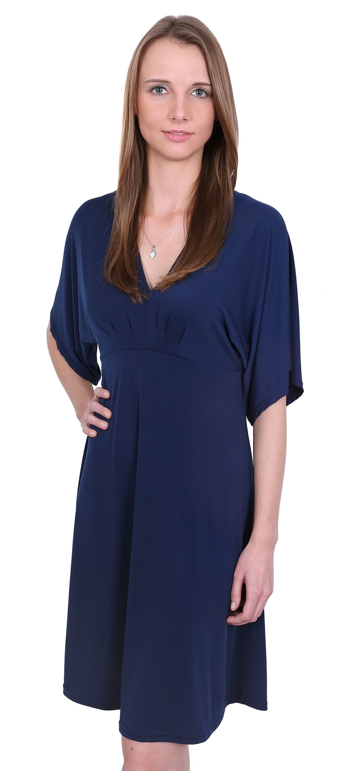Sarcia.eu Midikleid Dunkelblaues Kimono-Kleid John Zack günstig online kaufen