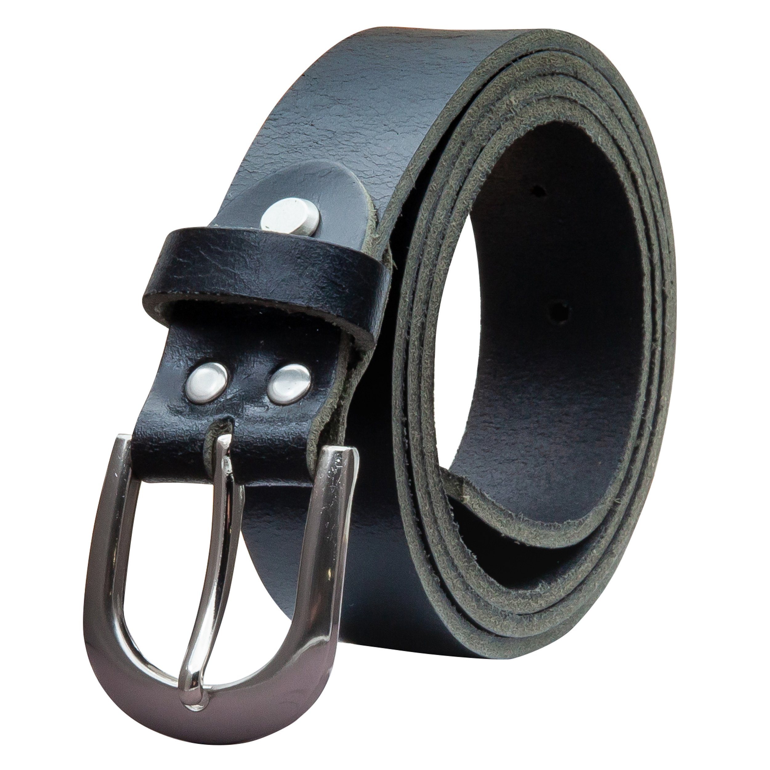 Ledergürtel OM38-VL-Schwarz