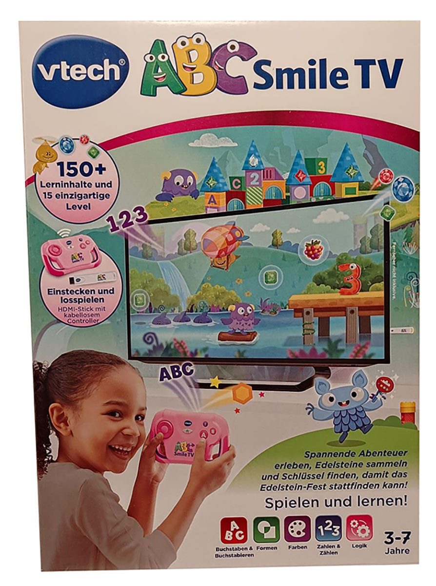 Vtech® Lernspielzeug V-Tech 80-613254 ABC Smile TV Kabellose Spielkonsole, Fernseher