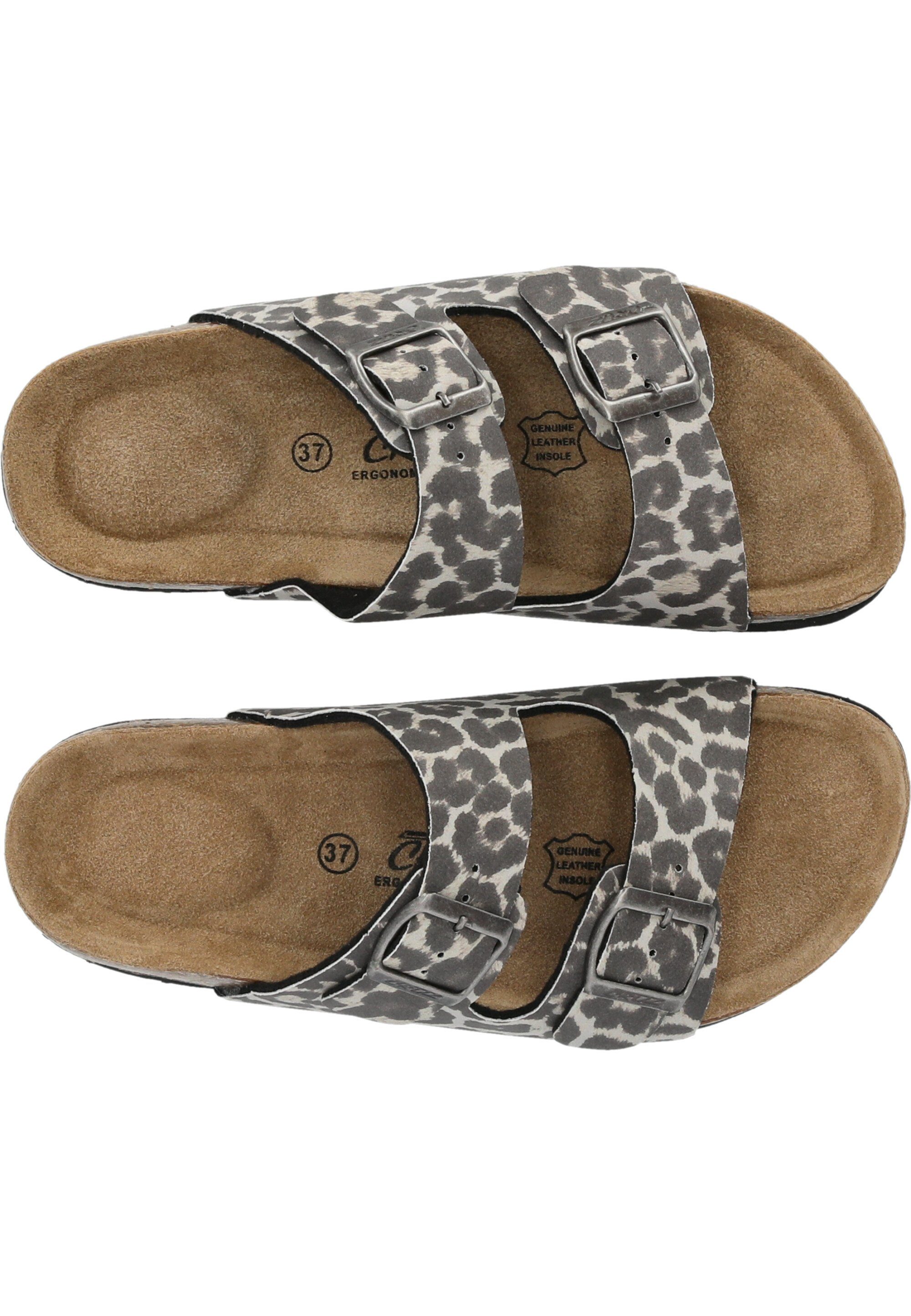 CRUZ taupe-grau ergonomischem Fußbett mit Hardingburg Sandale