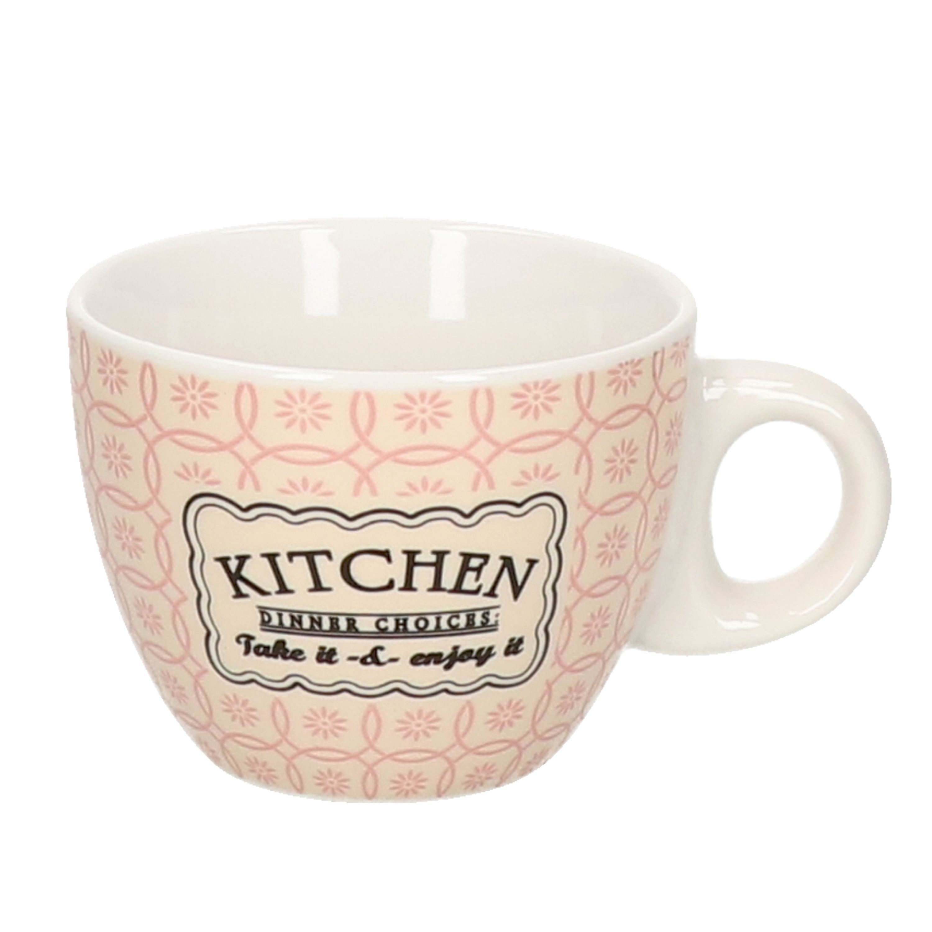 Ritzenhoff & Breker Tasse Ritzenhoff 4er Set Retro Kitchen Espressotasse 80ml Untertasse, Porzellan