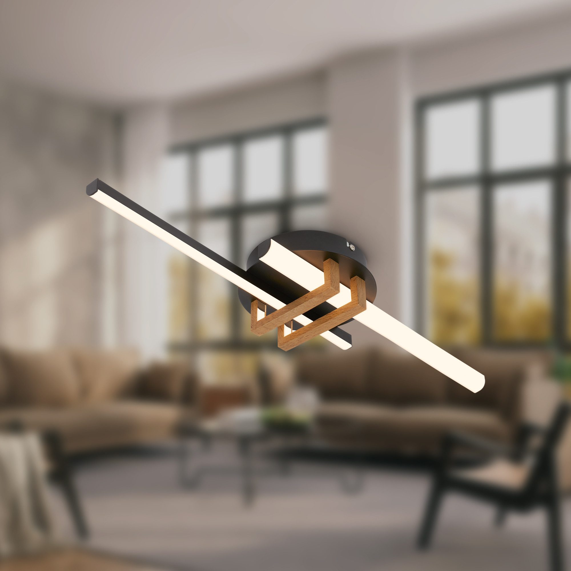 Briloner Leuchten LED Deckenleuchte Eckprofile Energiesparend, LED fest integriert, Warmweiß, Neutralweiß, Kaltweiß, Warmweißes Licht Flaches Design