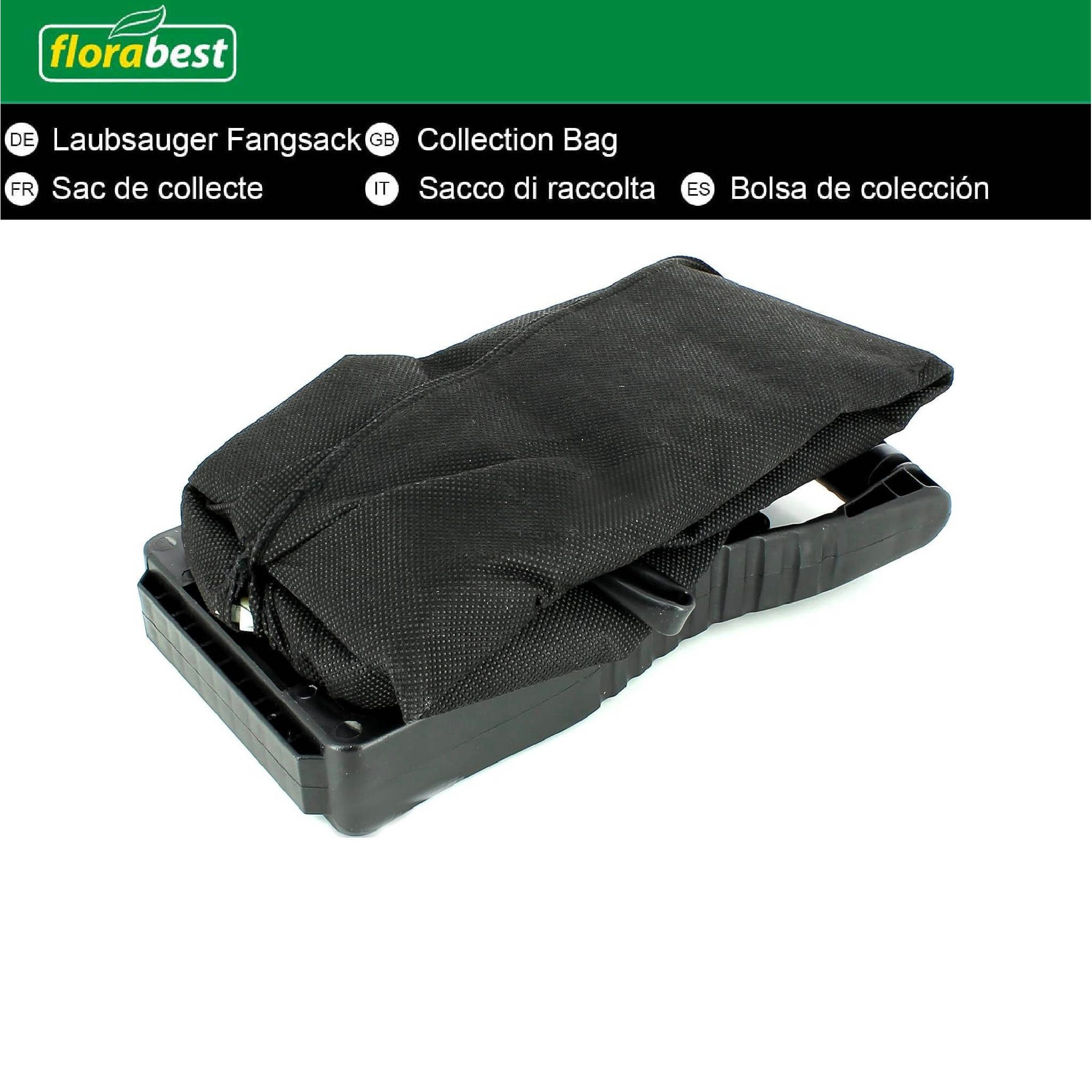 Florabest Fangkorb Laubsauger Fangsack mit Halterung FLB 2500 A1 BK 49246 Lidl Florabest, für Florabest FB 25001 A1, 50 l, (1-tlg), Fangsack hat Reißverschluss