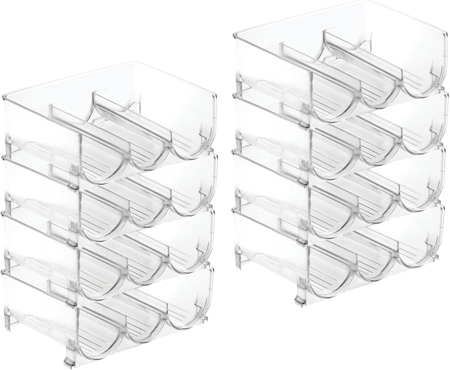mDesign Aufbewahrungssystem mDesign Flaschenregal Weinregal 8er-Set stapelbar Kunststoff transpa