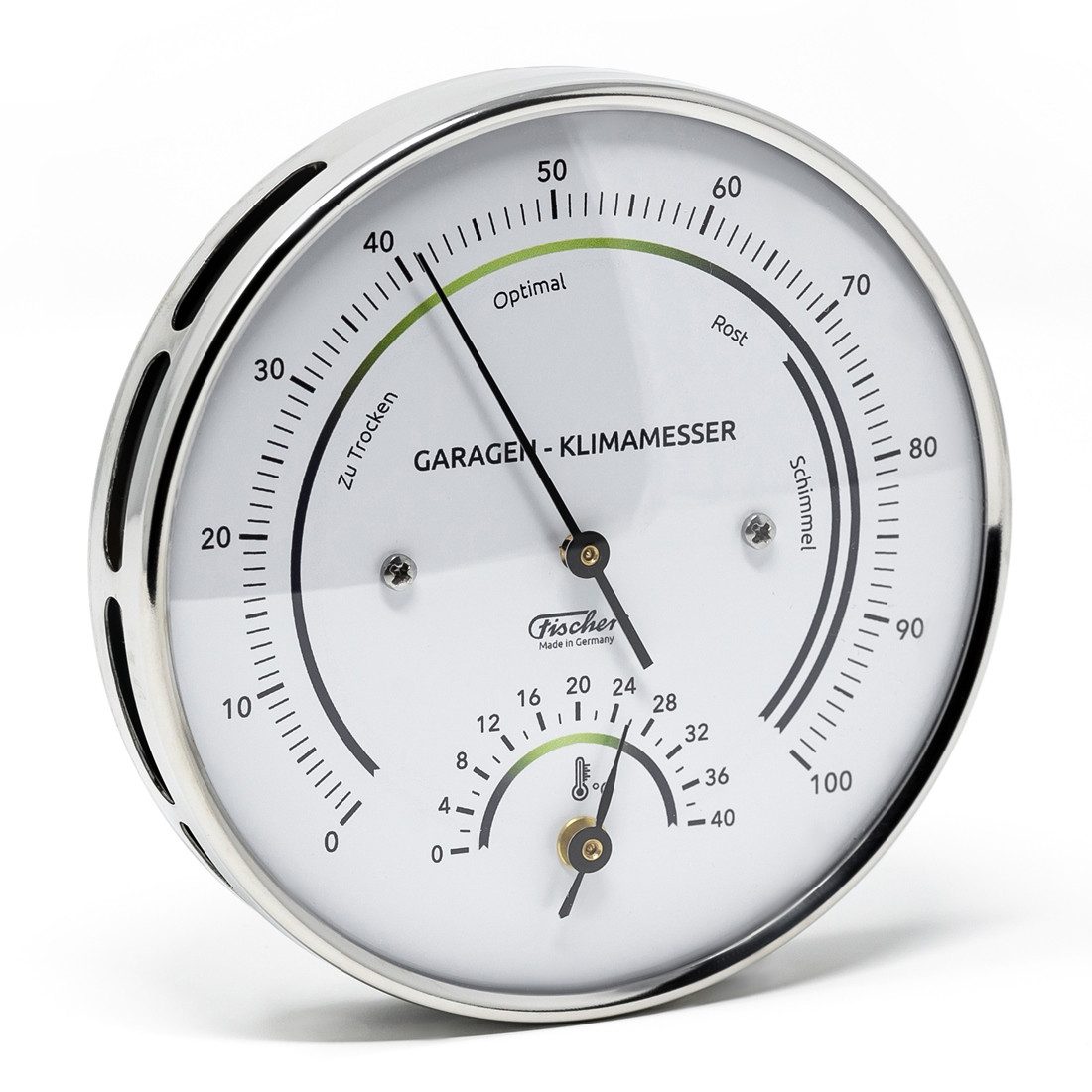 Fischer Klimamesser Fischer 122.01HT-Garage Klimamesser Hygrothermometer Made in Germany