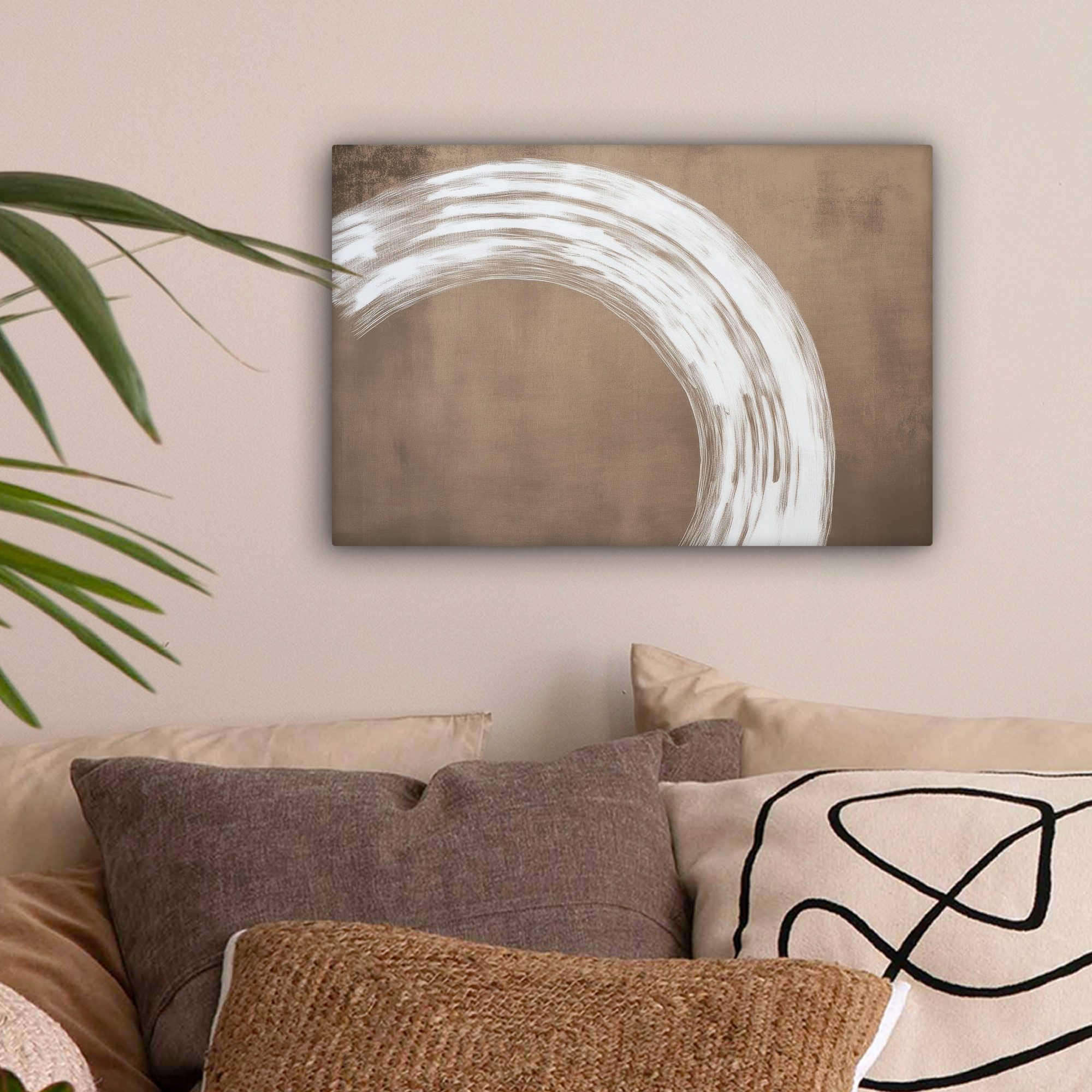 OneMillionCanvasses® Leinwandbild Farbe - Braun - Japandi, Fotodruck (1 St) günstig online kaufen