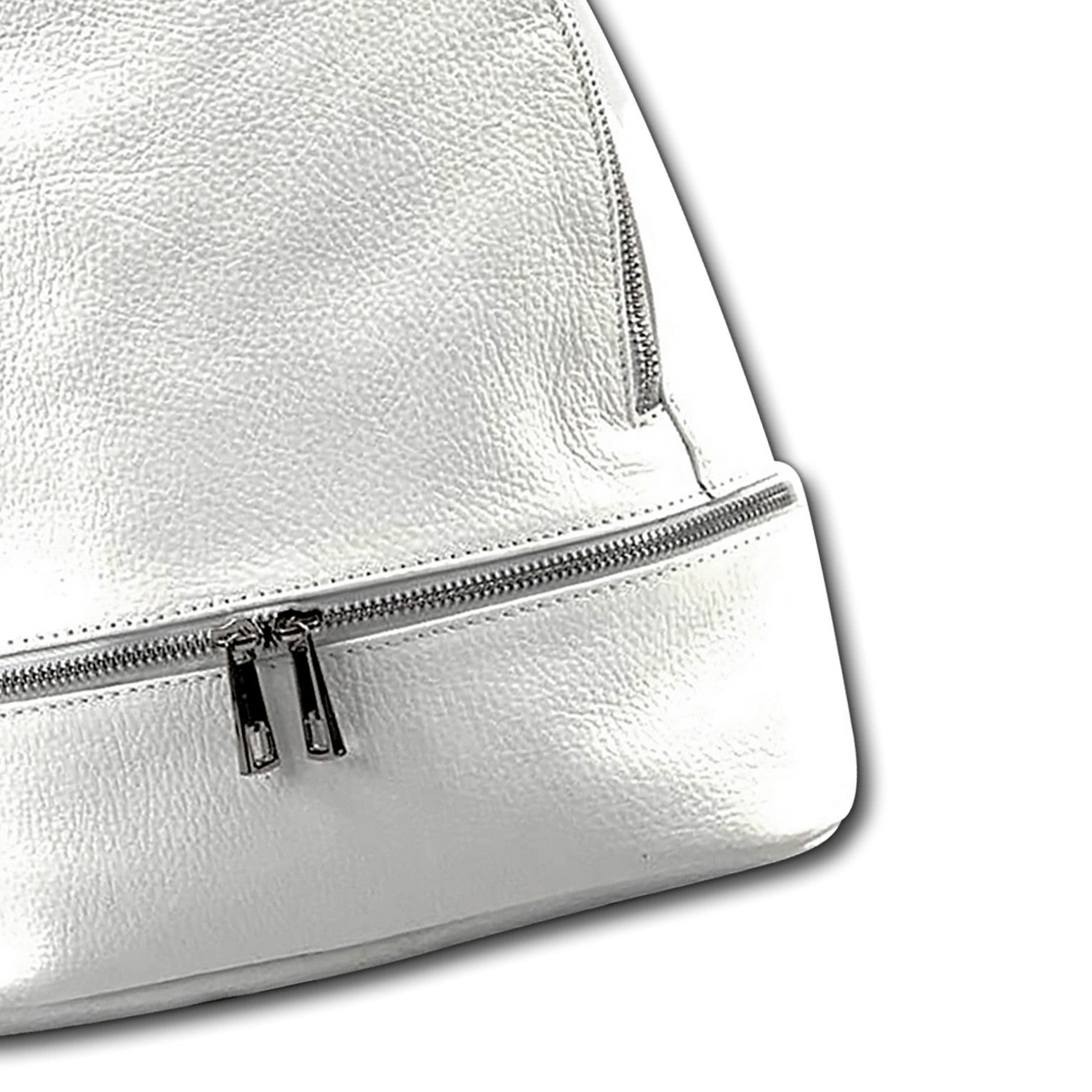 FLORENCE Cityrucksack Florence Rucksack Damen Echtleder, Damen Leder Cityrucksack, weiß ca. 32cm